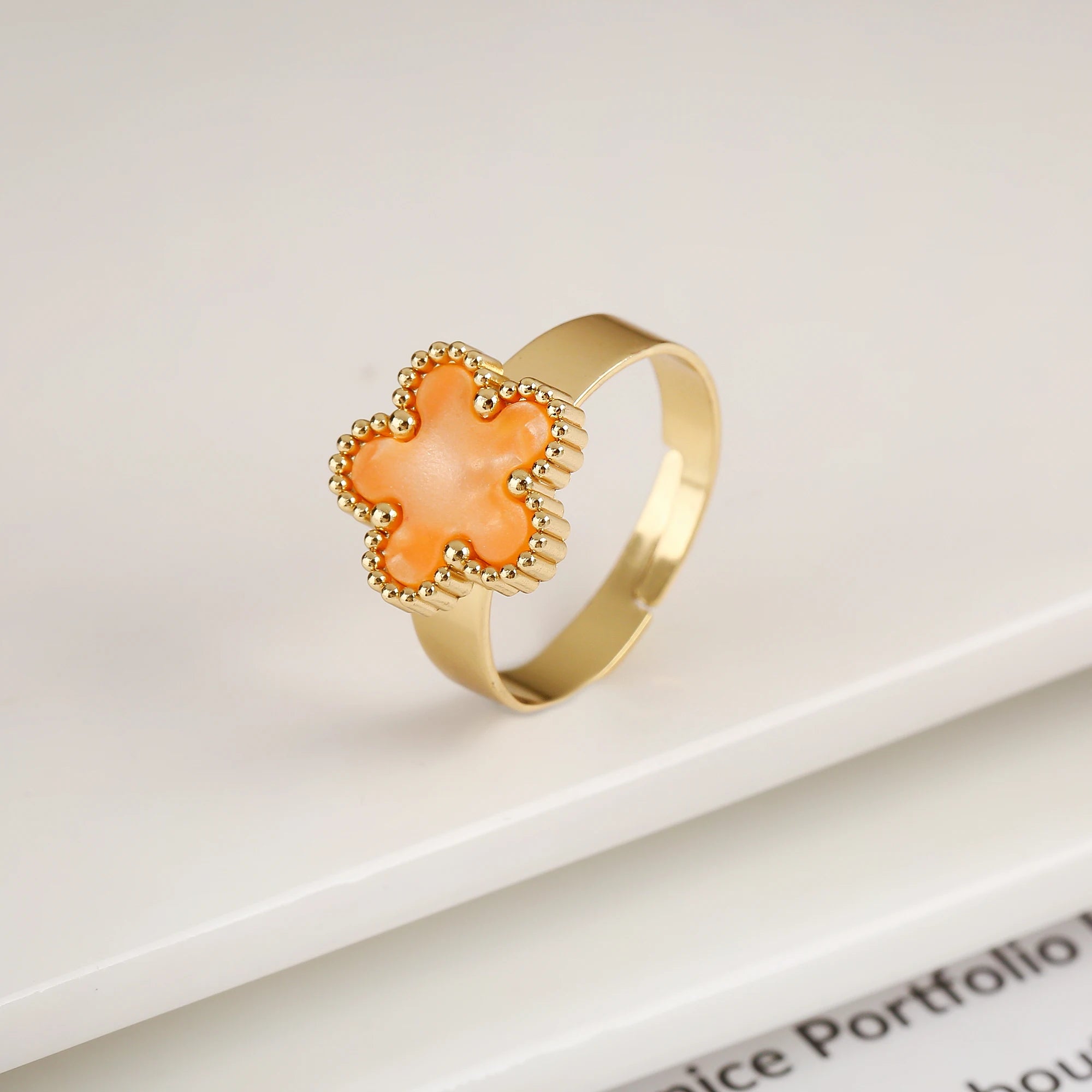 Golden Clover Ring