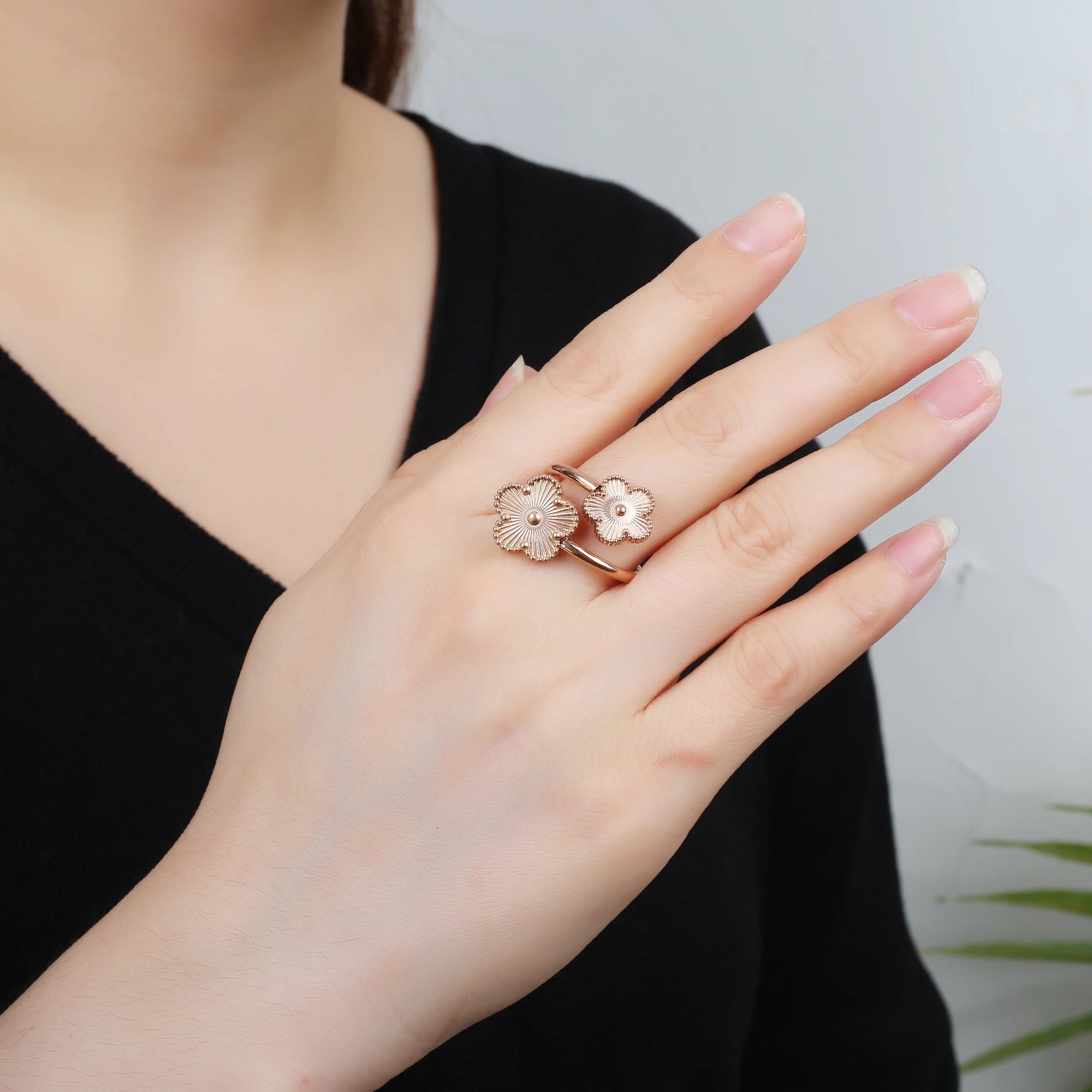 Golden Clover Ring