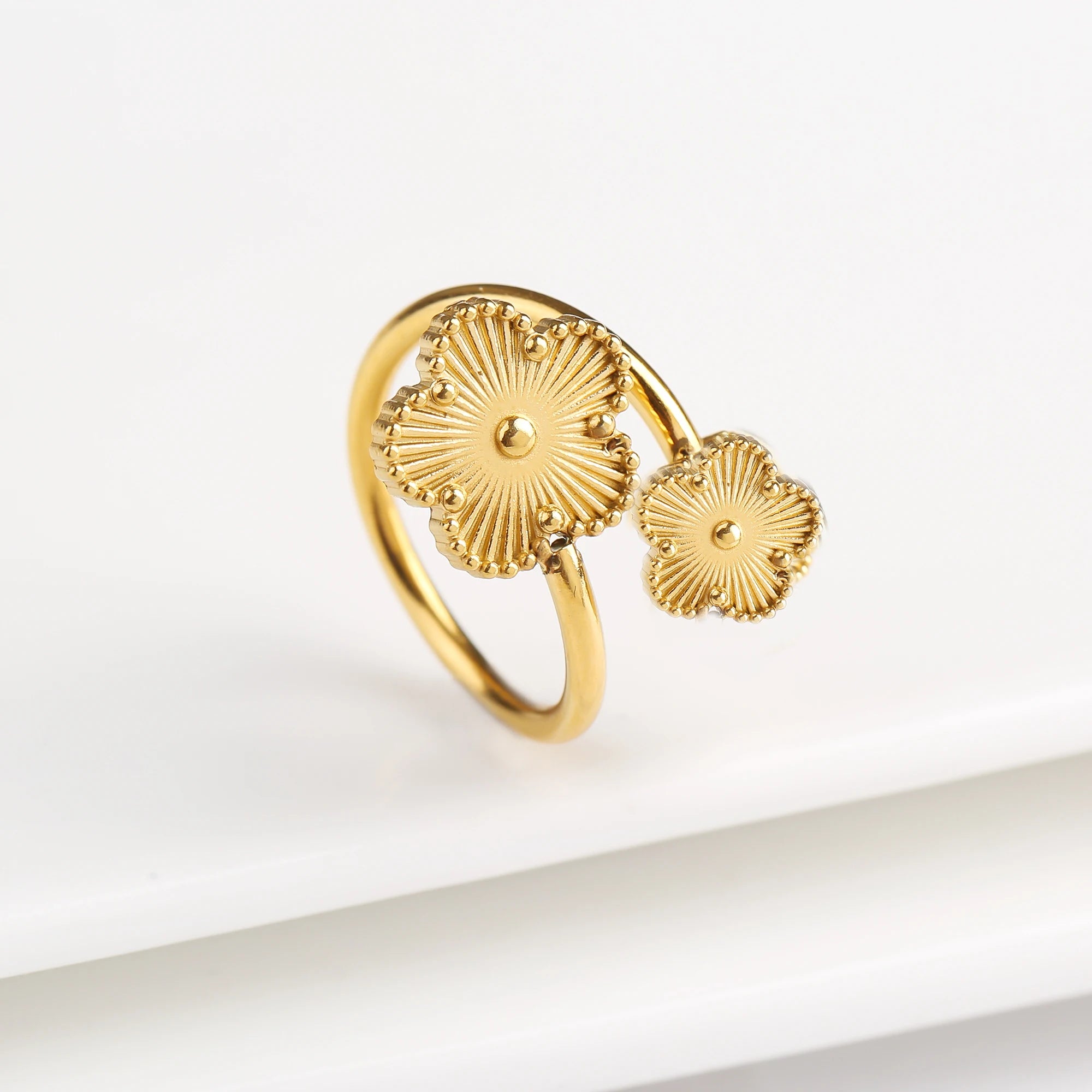 Golden Clover Ring